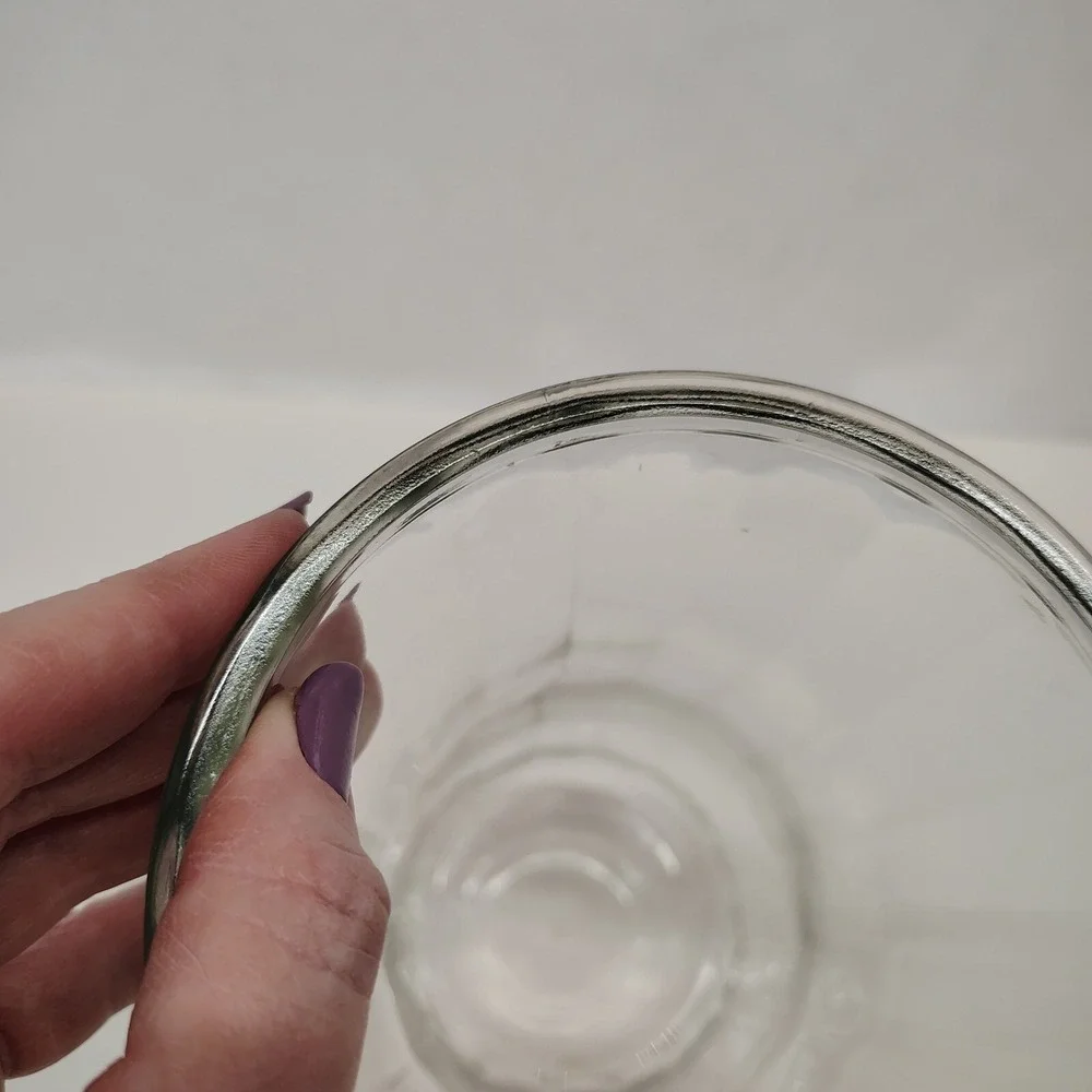 Elegant Fluted Large Vase Thick Clear Glass 9.5